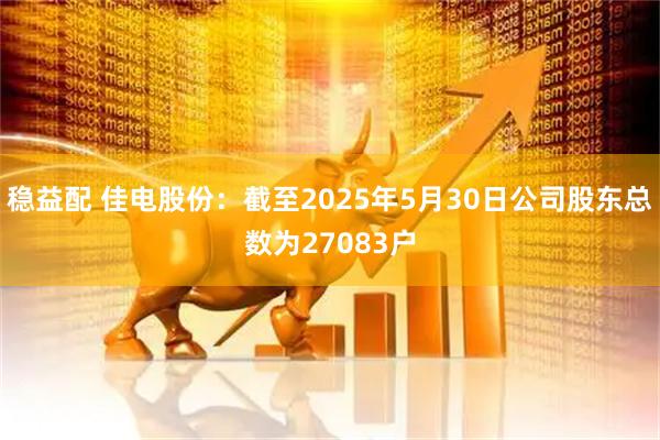 稳益配 佳电股份：截至2025年5月30日公司股东总数为27083户