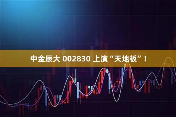 中金辰大 002830 上演“天地板”！