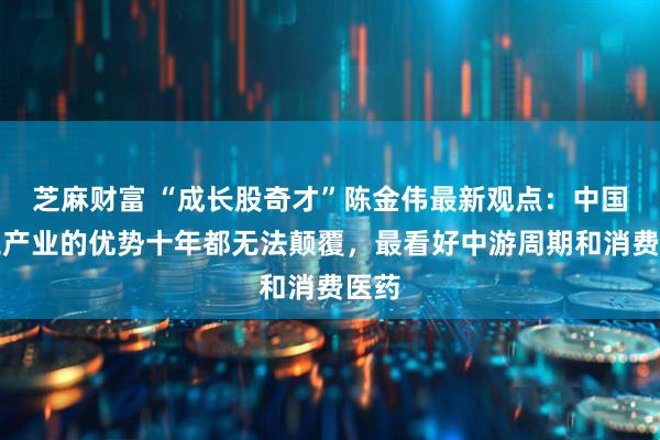 芝麻财富 “成长股奇才”陈金伟最新观点：中国化工产业的优势十年都无法颠覆，最看好中游周期和消费医药